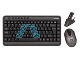 Wireless Keyboard & Mouse A4Tech, 2.4GHz, ENGLISH Keys, USB plug